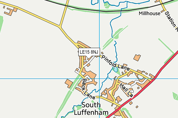 LE15 8NJ map - OS VectorMap District (Ordnance Survey)