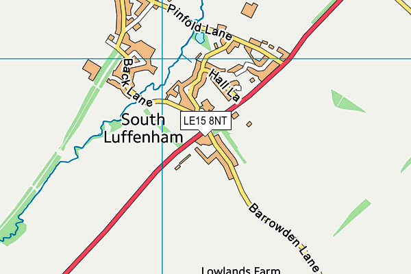 LE15 8NT map - OS VectorMap District (Ordnance Survey)