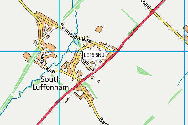 LE15 8NU map - OS VectorMap District (Ordnance Survey)