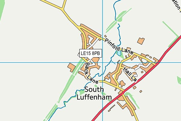 LE15 8PB map - OS VectorMap District (Ordnance Survey)