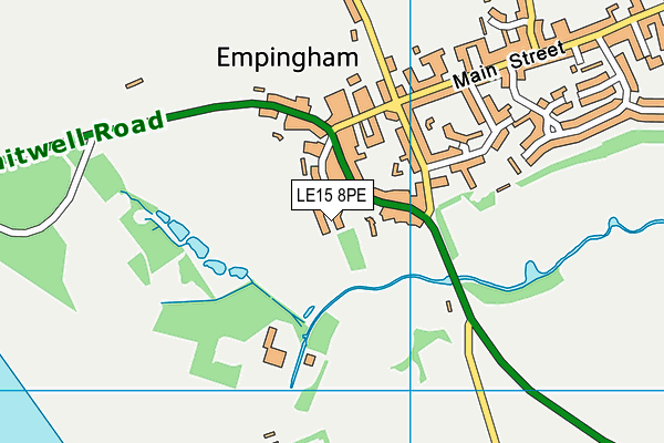 LE15 8PE map - OS VectorMap District (Ordnance Survey)