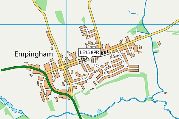 LE15 8PR map - OS VectorMap District (Ordnance Survey)