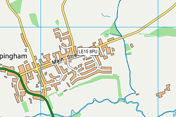 LE15 8PU map - OS VectorMap District (Ordnance Survey)