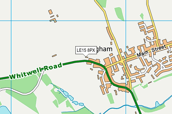 LE15 8PX map - OS VectorMap District (Ordnance Survey)