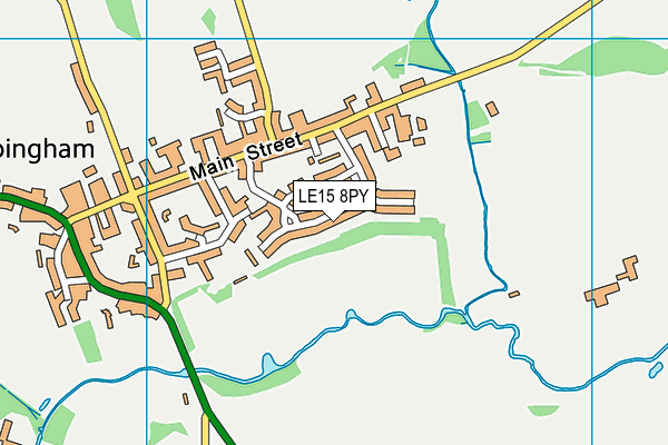 LE15 8PY map - OS VectorMap District (Ordnance Survey)