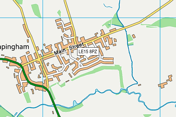 LE15 8PZ map - OS VectorMap District (Ordnance Survey)