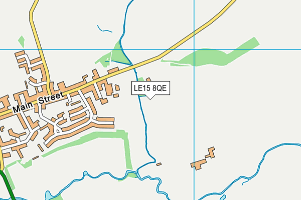 LE15 8QE map - OS VectorMap District (Ordnance Survey)