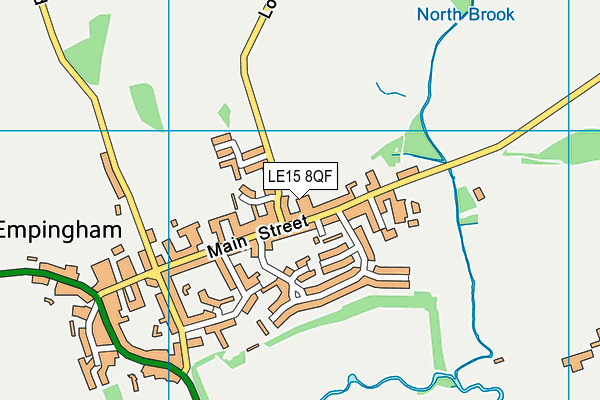 LE15 8QF map - OS VectorMap District (Ordnance Survey)