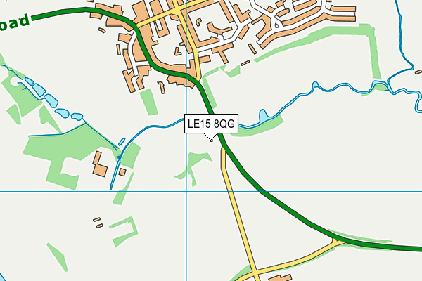 LE15 8QG map - OS VectorMap District (Ordnance Survey)