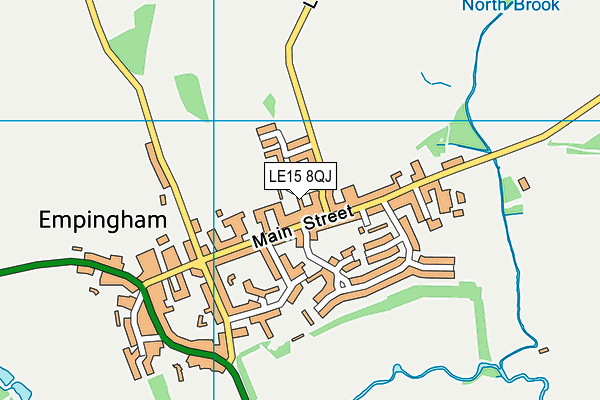 LE15 8QJ map - OS VectorMap District (Ordnance Survey)