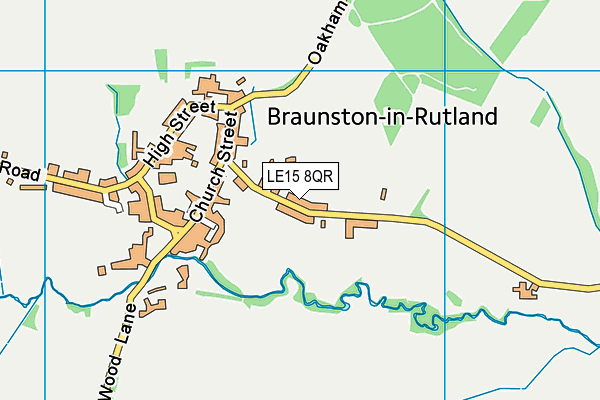 LE15 8QR map - OS VectorMap District (Ordnance Survey)