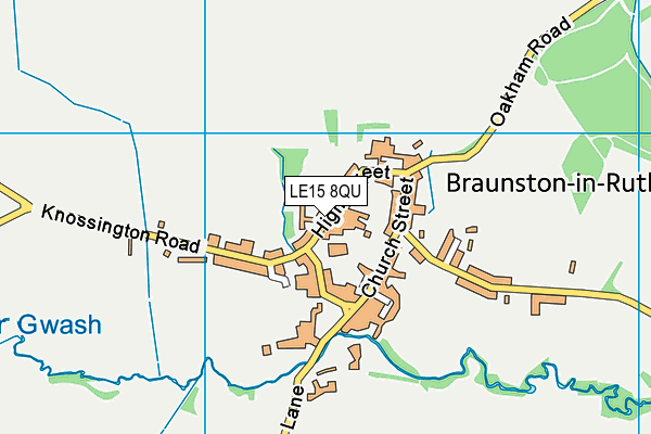 LE15 8QU map - OS VectorMap District (Ordnance Survey)