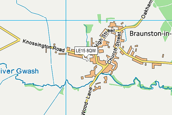 LE15 8QW map - OS VectorMap District (Ordnance Survey)