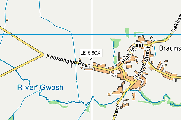 LE15 8QX map - OS VectorMap District (Ordnance Survey)