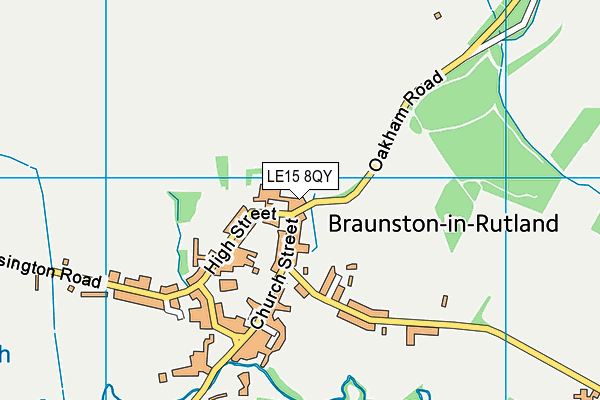 LE15 8QY map - OS VectorMap District (Ordnance Survey)