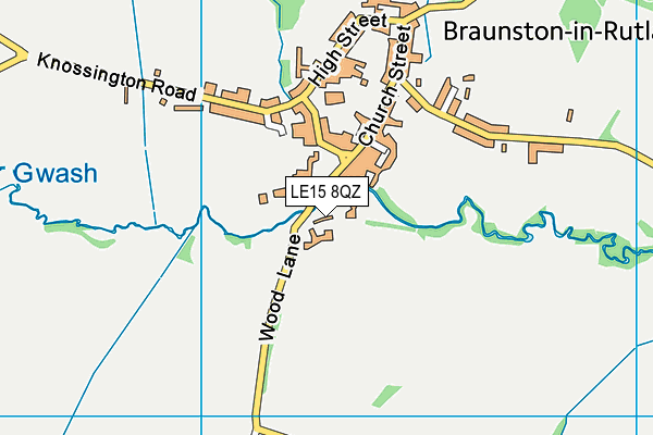 LE15 8QZ map - OS VectorMap District (Ordnance Survey)