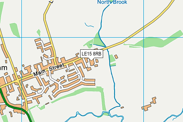 LE15 8RB map - OS VectorMap District (Ordnance Survey)