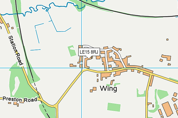 LE15 8RJ map - OS VectorMap District (Ordnance Survey)