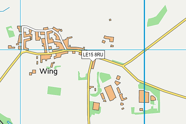 LE15 8RU map - OS VectorMap District (Ordnance Survey)