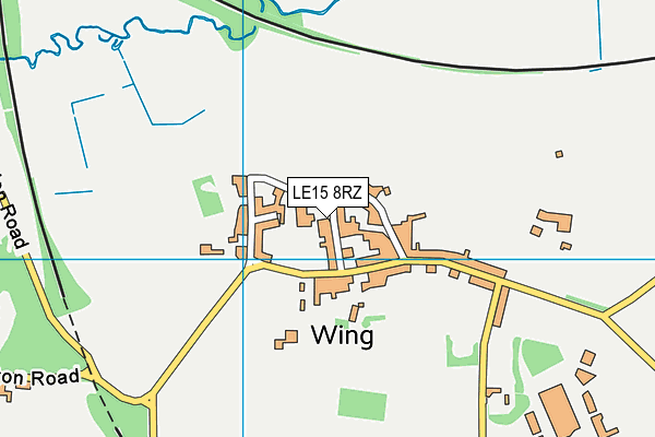 LE15 8RZ map - OS VectorMap District (Ordnance Survey)