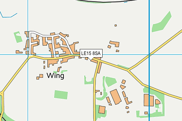 Wing Playing Fields map (LE15 8SA) - OS VectorMap District (Ordnance Survey)