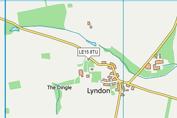 LE15 8TU map - OS VectorMap District (Ordnance Survey)