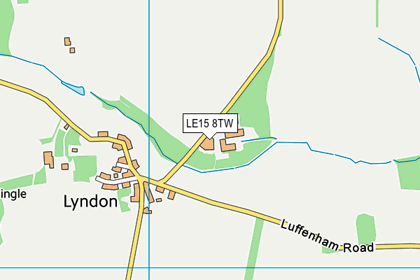 LE15 8TW map - OS VectorMap District (Ordnance Survey)