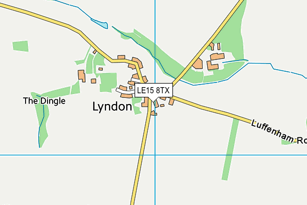 LE15 8TX map - OS VectorMap District (Ordnance Survey)