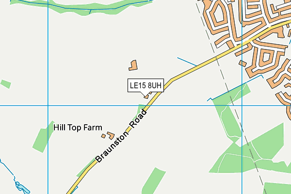LE15 8UH map - OS VectorMap District (Ordnance Survey)