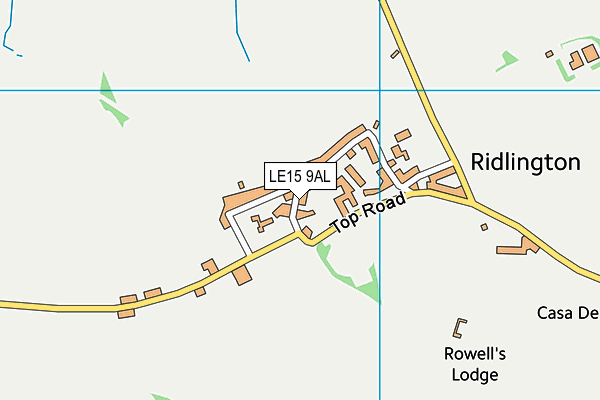 LE15 9AL map - OS VectorMap District (Ordnance Survey)