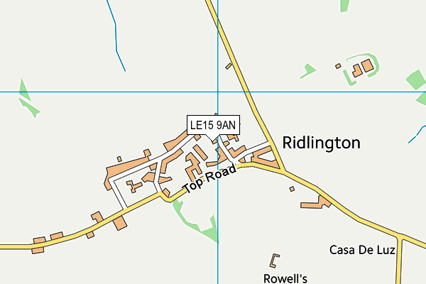 LE15 9AN map - OS VectorMap District (Ordnance Survey)