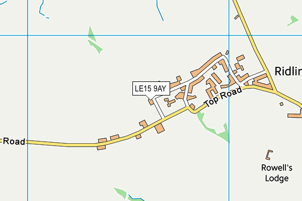 LE15 9AY map - OS VectorMap District (Ordnance Survey)