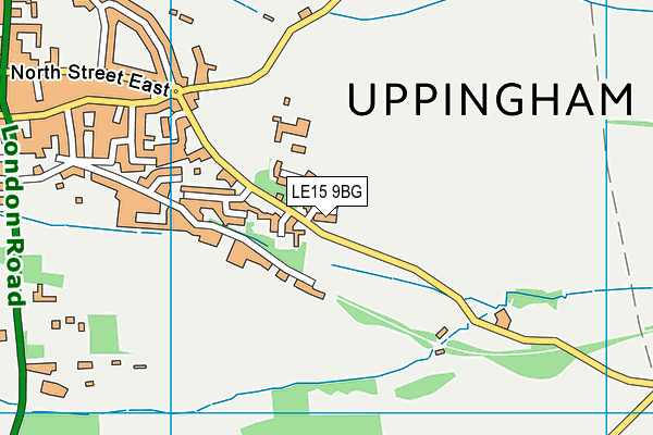 LE15 9BG map - OS VectorMap District (Ordnance Survey)