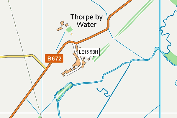 LE15 9BH map - OS VectorMap District (Ordnance Survey)