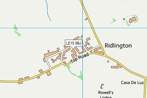 LE15 9BJ map - OS VectorMap District (Ordnance Survey)