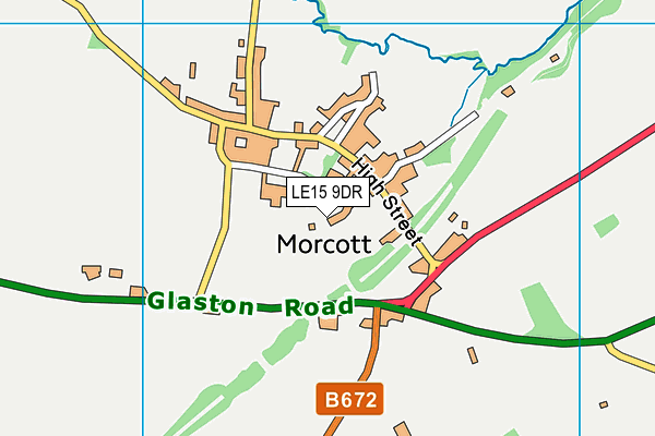 LE15 9DR map - OS VectorMap District (Ordnance Survey)