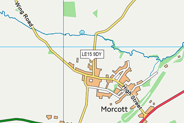 LE15 9DY map - OS VectorMap District (Ordnance Survey)