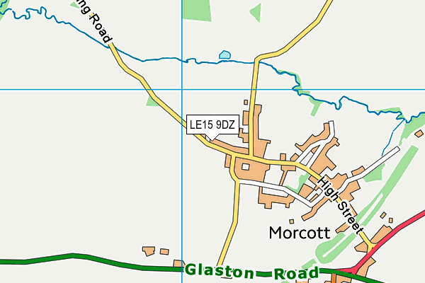LE15 9DZ map - OS VectorMap District (Ordnance Survey)