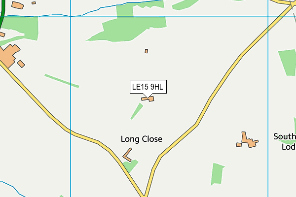 LE15 9HL map - OS VectorMap District (Ordnance Survey)