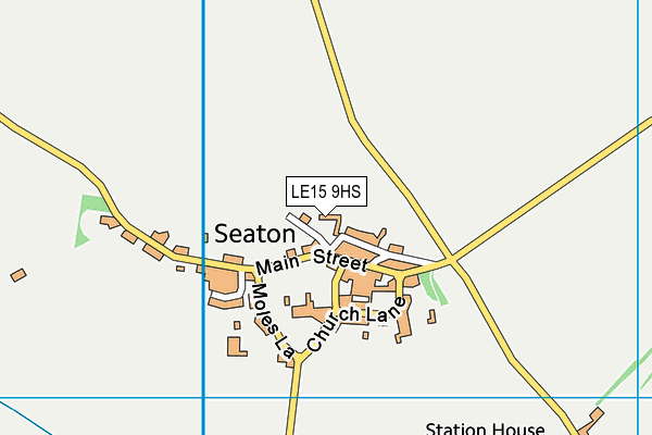 LE15 9HS map - OS VectorMap District (Ordnance Survey)
