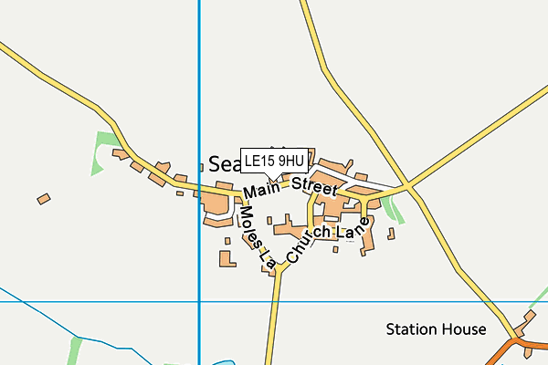 LE15 9HU map - OS VectorMap District (Ordnance Survey)