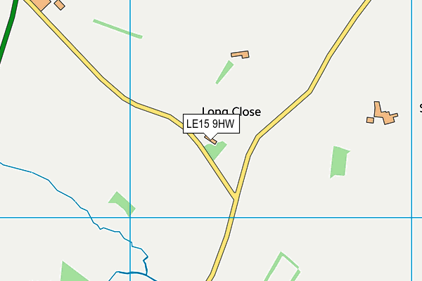 LE15 9HW map - OS VectorMap District (Ordnance Survey)