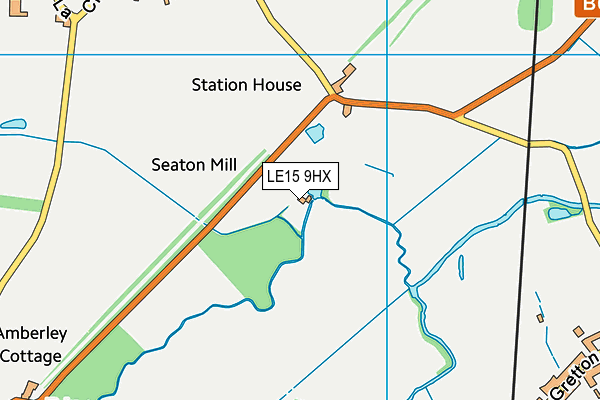 LE15 9HX map - OS VectorMap District (Ordnance Survey)