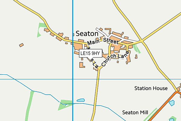 LE15 9HY map - OS VectorMap District (Ordnance Survey)