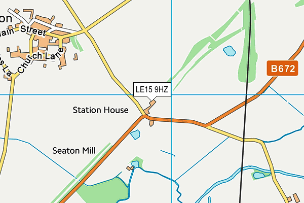 LE15 9HZ map - OS VectorMap District (Ordnance Survey)