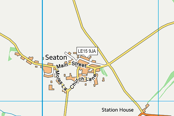 LE15 9JA map - OS VectorMap District (Ordnance Survey)