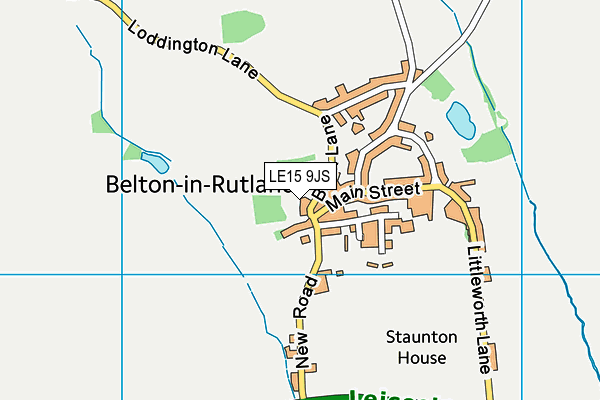 LE15 9JS map - OS VectorMap District (Ordnance Survey)