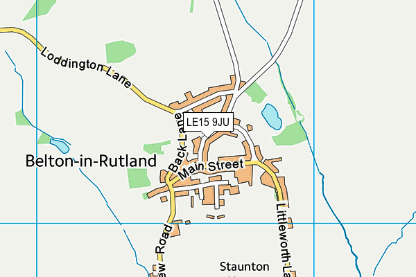 LE15 9JU map - OS VectorMap District (Ordnance Survey)