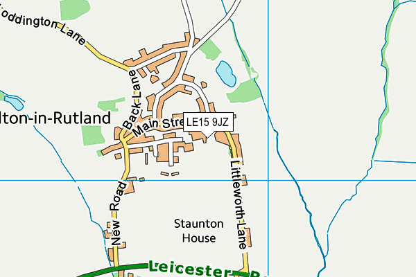 LE15 9JZ map - OS VectorMap District (Ordnance Survey)