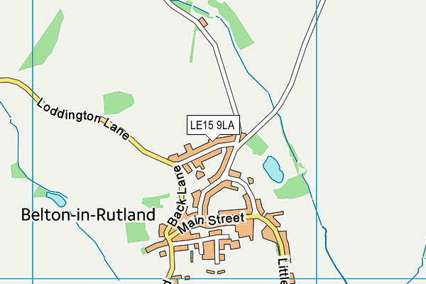 LE15 9LA map - OS VectorMap District (Ordnance Survey)